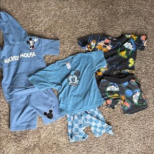 Disney Mickey & Friends Toddler Outfit Bundle - Blue & Black